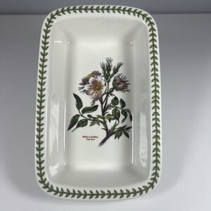 Portmeirion BOTANIC GARDEN Dog Rose Rectangular Baker 10” X 7”